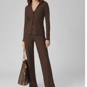 Refromation Zayne Two Piece Coord Set in Brown